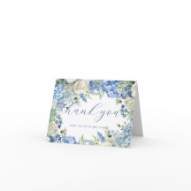 Vattenfärg Blå Hydrangea Rosor Elegant Skrift