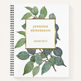 Vattenfärg blad elegant guld professionell