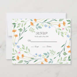 Vattenfärg Blandad Blommigt Ram OSA Kort