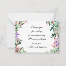 Vattenfärg Blankt tack Anteckningskort