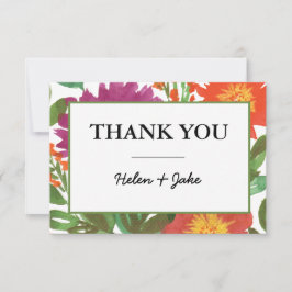 Vattenfärg blomma tackkort inbjudningar