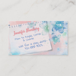 Vattenfärg blommar mammakortet