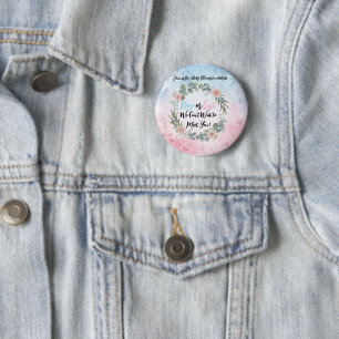 Vattenfärg Blommig Baby Shower Inbjudan - Rosa och Knapp