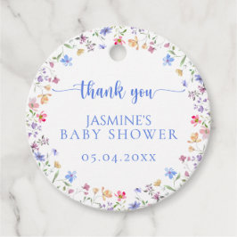 Vattenfärg Blommig Baby Shower Tacksamhet  Gåvor Etiketter