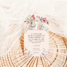 Vattenfärg Blommig Bröllopsdusch Tacksamtillägg