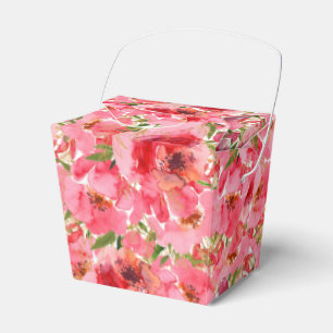Vattenfärg Blommig Bröllopsdusch Takeout Presentaskar