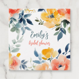 Vattenfärg Blommig Bröllopsfest Anpassad Gåvor Etiketter