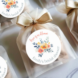 Vattenfärg Blommig Bröllopsfest Anpassad Runt Klistermärke