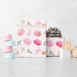 Vattenfärg Blommig Brud I Blom Bröllopsdusch Presentpapper