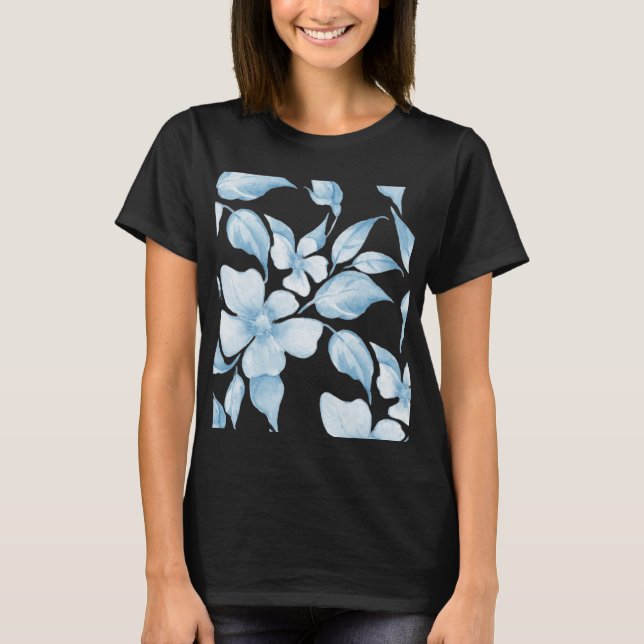 Vattenfärg Blommig Bukett Kvinnors T-Shirt (Framsida)