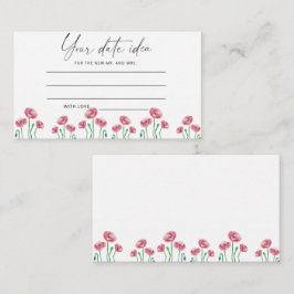 Vattenfärg blommig Dejtingun idéer \ Dejtburk  Tilläggskort