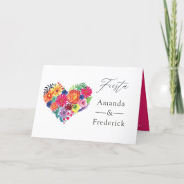 Vattenfärg Blommig Fiesta Bröllop Program