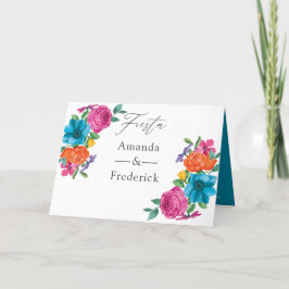 Vattenfärg Blommig Fiesta Bröllop Program