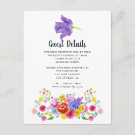 Vattenfärg Blommig Fiesta Gästinformation Tilläggskort