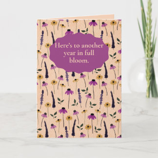 Vattenfärg Blommig FödelsedagsKort Kort