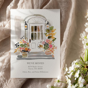 Vattenfärg Blommig Framdörr Vi Har Bytt Familj Meddelande