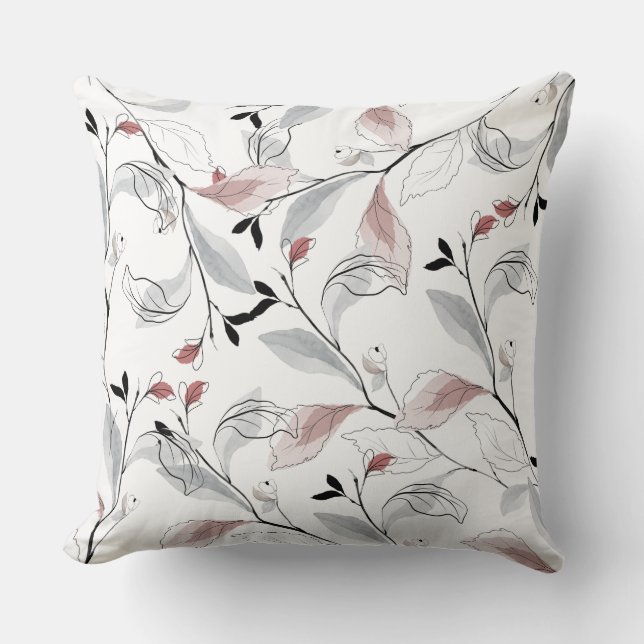 Vattenfärg blommig gren design Kuddcover  Kudde (Framsida)