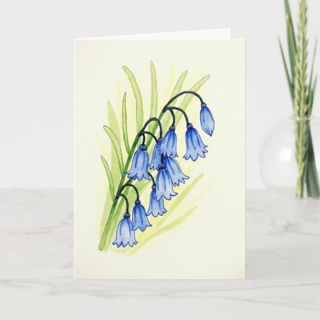 Vattenfärg Blommig Kaskadkort Kort (Framsida)