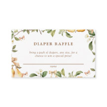 Vattenfärg Blommig Päron Baby Shower