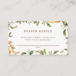 Vattenfärg Blommig Päron Baby Shower Tilläggskort