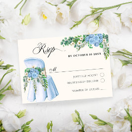 Vattenfärg Blommig stolsdekoration rsvp  OSA Kort