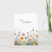 Vattenfärg Blommig Sympati Kort