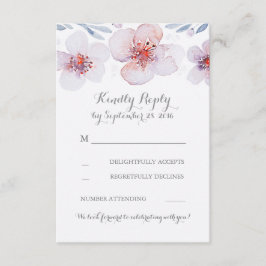 Vattenfärg Blommig Trädgård Moderna Bröllop RSVP-k OSA Kort