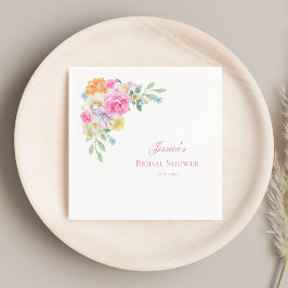 Vattenfärg Blommig Trädgård Te-partaj Bröllopsfest Pappersservett