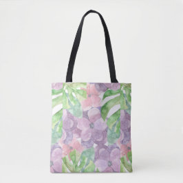 Vattenfärg Blommig Tryckt Totebag Tygkasse