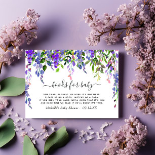 Vattenfärg Blommig Vår Baby Shower Bok Begäran Tilläggskort