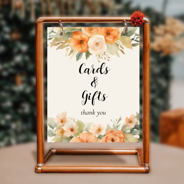 Vattenfärg Blommiga Kort och Gåvor Bröllopsskylt Poster (Skapare uppladdad)