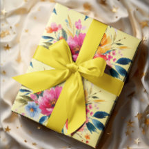 Vattenfärg Blommönster | Modern Ljus Floral