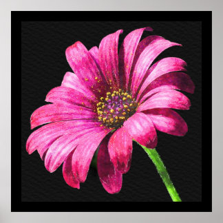 Vattenfärg Blommor 1 Poster