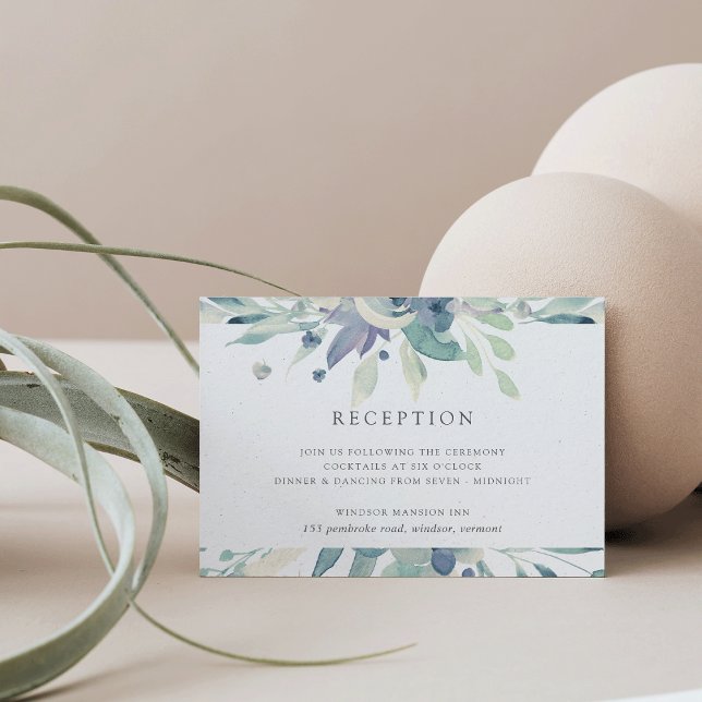 Vattenfärg Blommor Bergsäng Bröllopskort Inbjudningar (Skapare uppladdad)