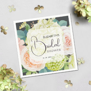 Vattenfärg Blommor Bröllopsdusch Pappersservett