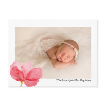 Vattenfärg Blommor Dop Dop Invitation