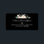 Vattenfärg  blommor Guld Bröllop Adressetikett<br><div class="desc">Romantisk utformning och elegant med rosa,  ,  krämvattenfärgade blommor,  blommigt-delare,  på baksidan. Använda Anpassa verktyg om du vill lägga till information,  gör ändringar. Matchande objekt finns i min  vitflödessamling.</div>