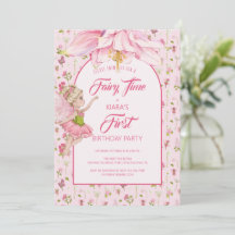 Vattenfärg Blomster Älva Flickas Födelsedag