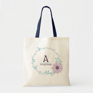 Vattenfärg blomstylist chic modern brudtärna tygkasse