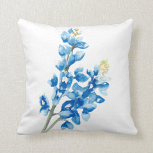 Vattenfärg Bluebonnet Dekorativ kudde