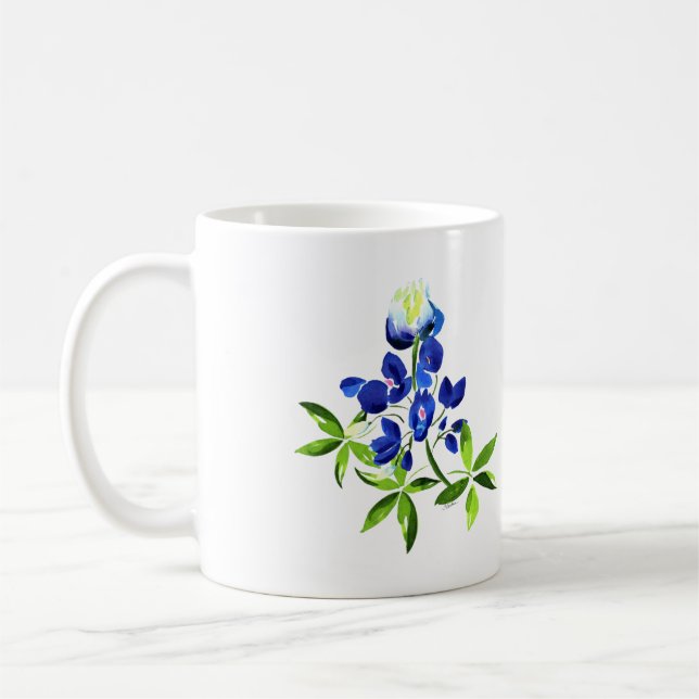 Vattenfärg Bluebonnet Mugg (Vänster)