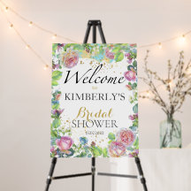 Vattenfärg Blush Rose Bröllopsfest Välkomstskylt
