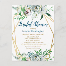 Vattenfärg Boho Blommig Bröllopsfest Inbjudan