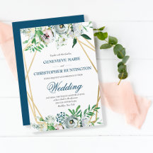 Vattenfärg Boho Blommig Geometrisk Bröllop