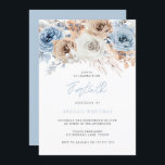 Vattenfärg Boho Blue Blommigt 40:e födelsedagen Inbjudningar<br><div class="desc">Watercolor Boho Blue Blommigt 40:e födelsedagsbjudan Se matchande samling i Niche and Nest Store</div>