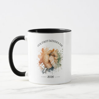 Vattenfärg Boho Första Fars Dag Knutis Mugg