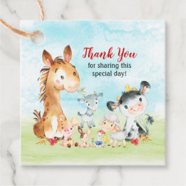 Vattenfärg Boskap Tack Gåvor Etiketter