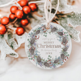 Vattenfärg Botanisk krandejul Gåvor Etiketter