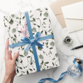 Vattenfärg Botaniska Mönster Bröllop Presentpapper