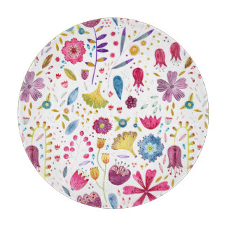 Vattenfärg Botaniska Wildblommor Hedgerow Painting